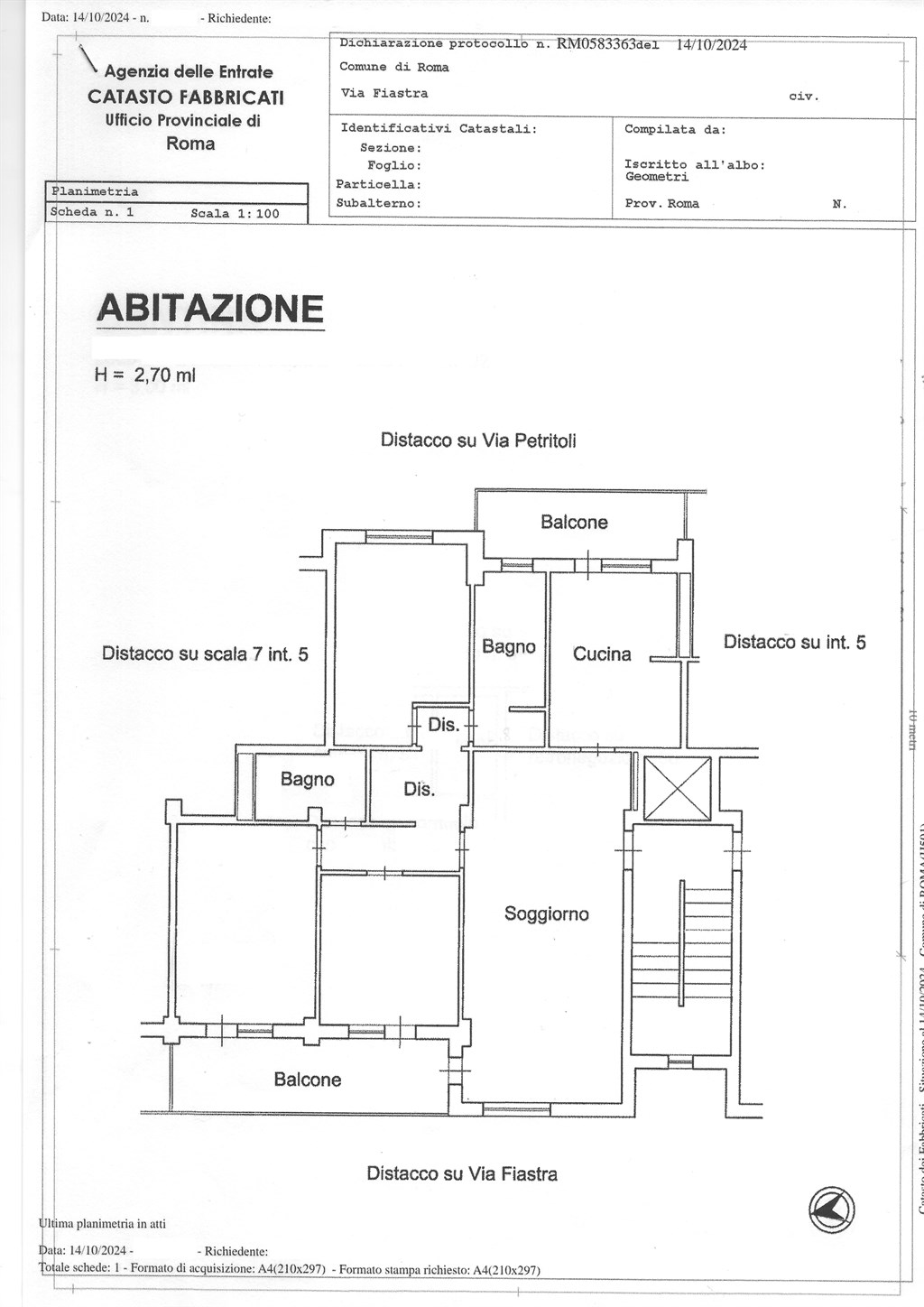Immagine 10 di Appartamento in vendita  in Via Fiastra a Roma