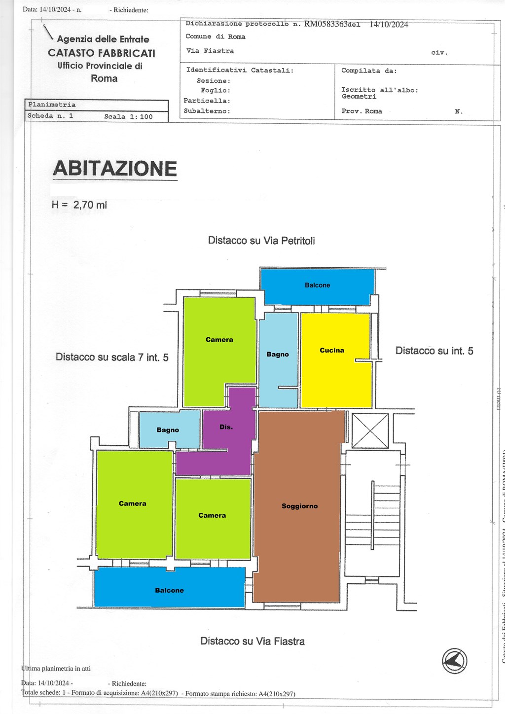 Immagine 12 di Appartamento in vendita  in Via Fiastra a Roma