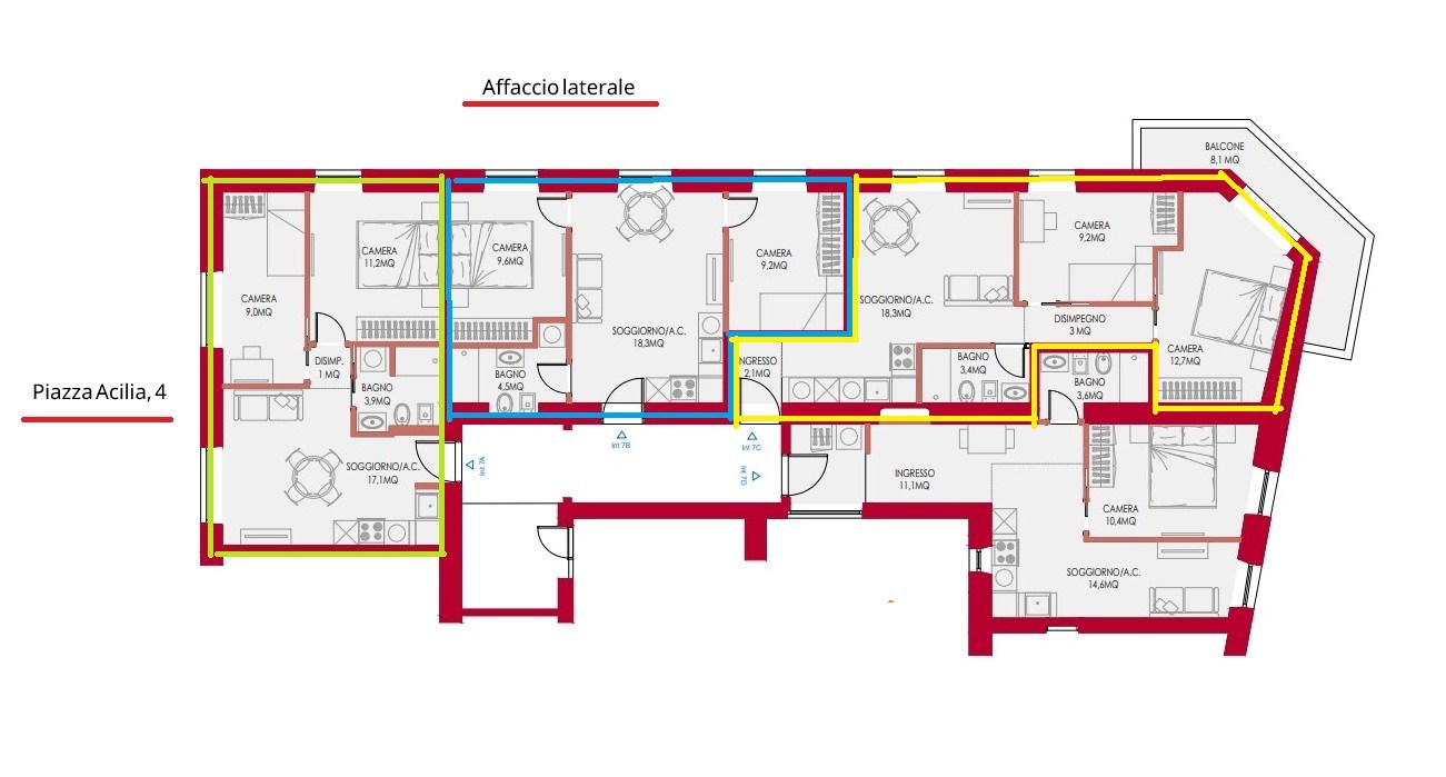 Immagine 4 di Appartamento in vendita  in Piazza Acilia a Roma