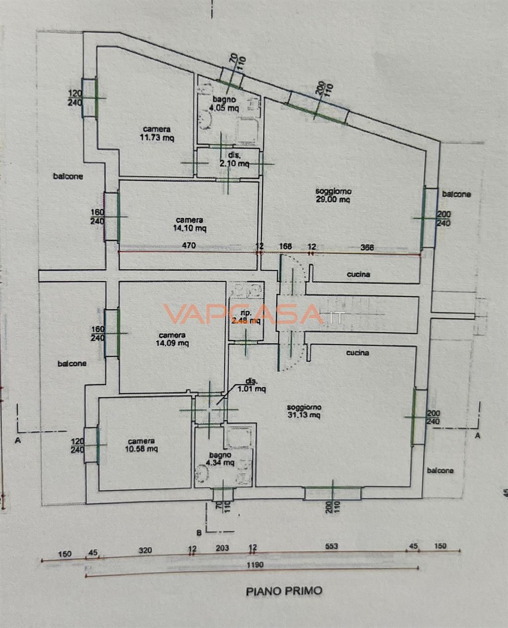 Immagine 10 di Appartamento in vendita  in VIA MAMELI SNC a Romano Di Lombardia