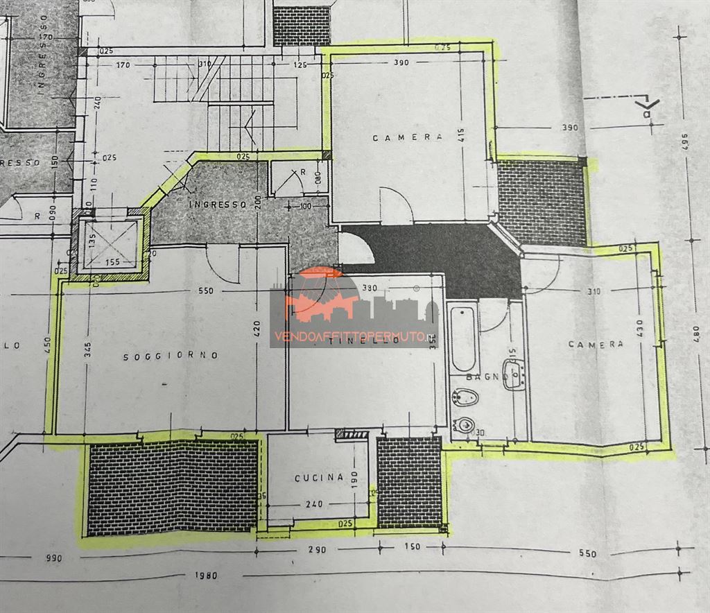 Immagine 4 di Appartamento in vendita  in VIA MONTECATINI a Romano Di Lombardia