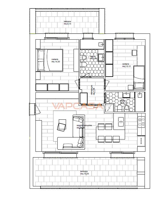 Immagine 2 di Appartamento in vendita  in VIA DANTE ALIGHIERI a Casirate D'adda