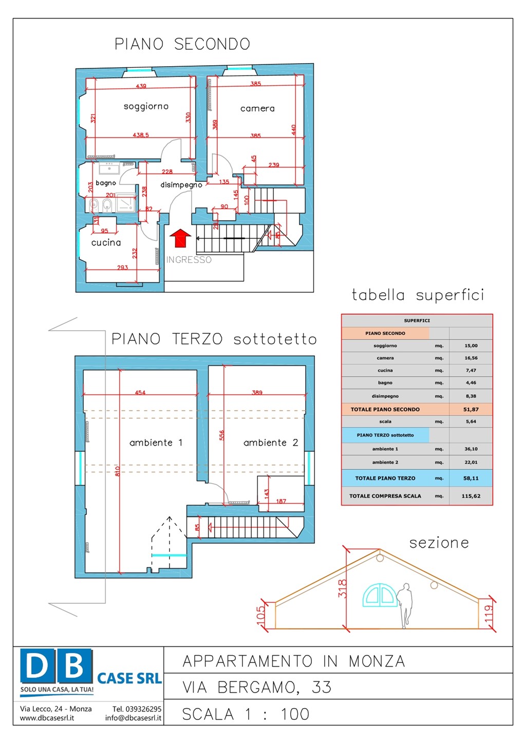 Immagine 10 di Appartamento in affitto  in via bergamo 33 a Monza