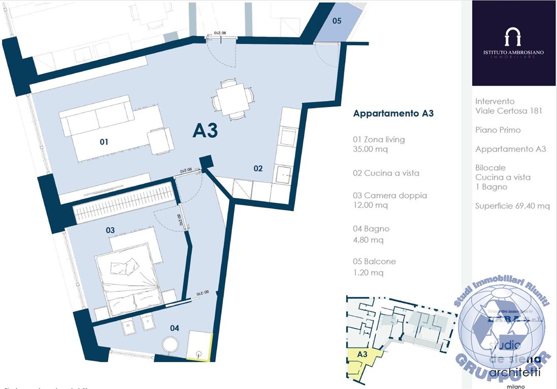 Immagine 3 di Appartamento in affitto  in Viale certosa 181 a Milano