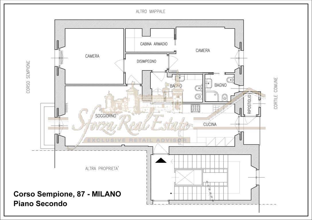 Immagine 5 di Appartamento in affitto  in Corso Sempione a Milano