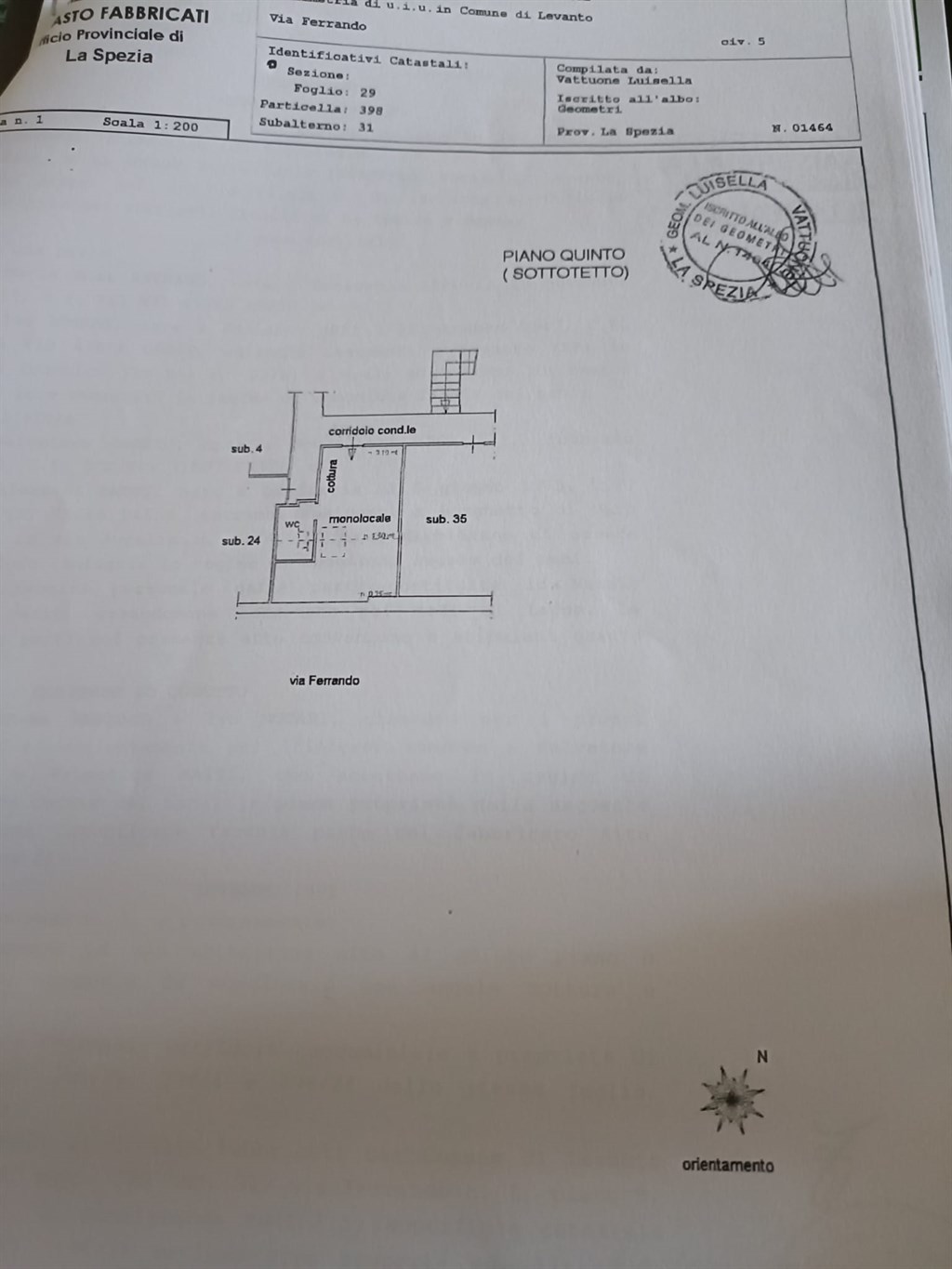 Immagine 10 di Appartamento in vendita  in Via Ferrando 5 a Levanto