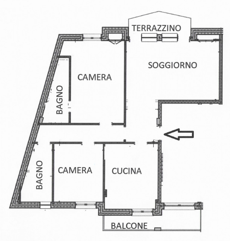 Immagine 16 di Appartamento in vendita  in via vittorio emanuele a Alba