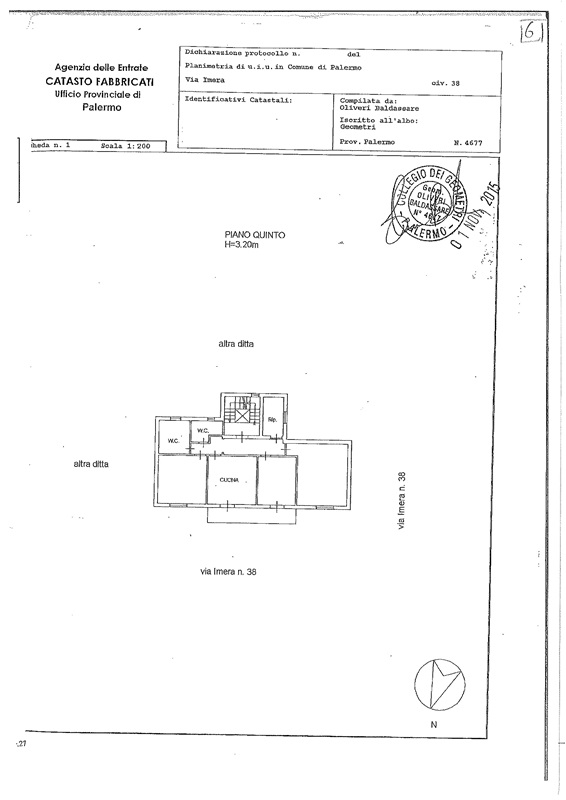 Immagine 30 di Appartamento in vendita  in Via Imera 38 a Palermo