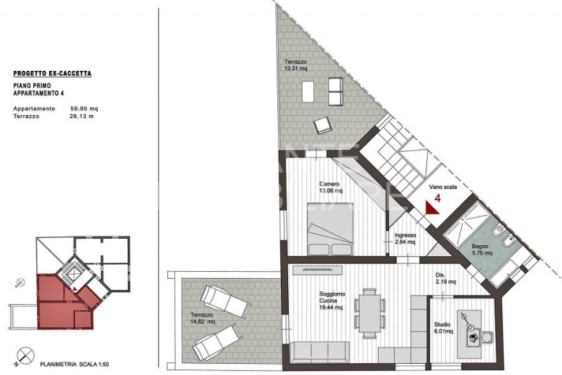 Immagine 2 di Appartamento in vendita  in Viale Latini a Riccione