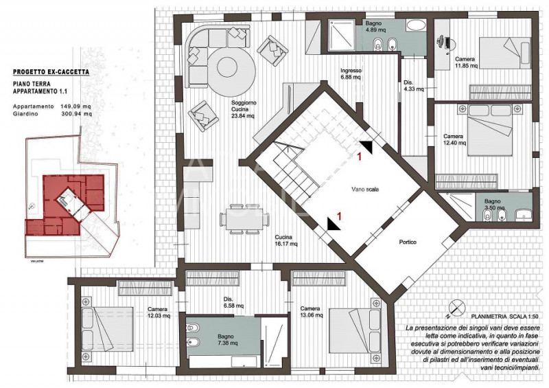 Immagine 2 di Appartamento in vendita  in Viale Latini a Riccione