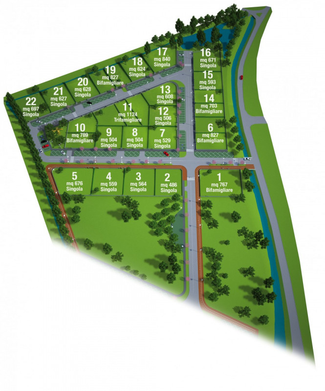 Immagine 2 di Terreno in vendita  a Badia Polesine