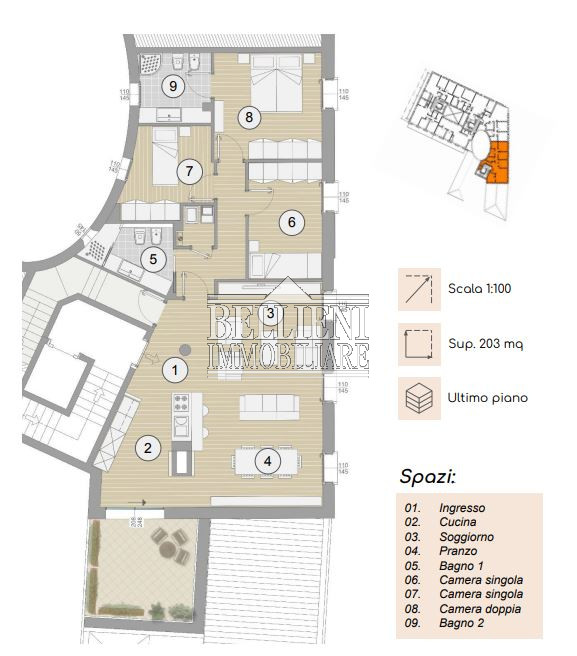 Immagine 19 di Attico in vendita  in Contrà San Marco a Vicenza