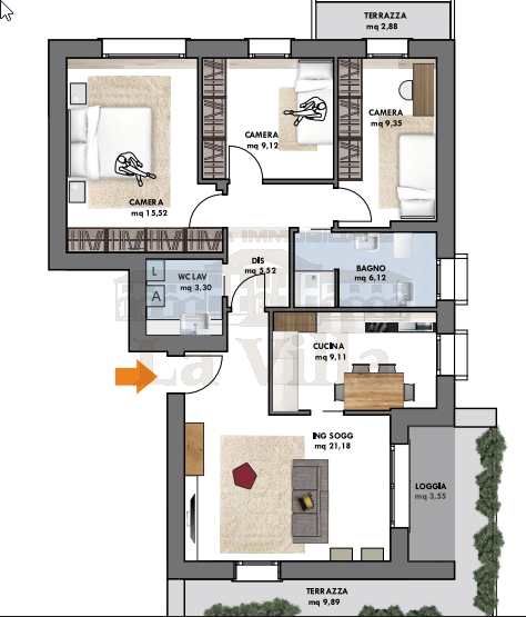 Immagine 11 di Appartamento in vendita  in VIA AMULLO VESTALI a Curtarolo