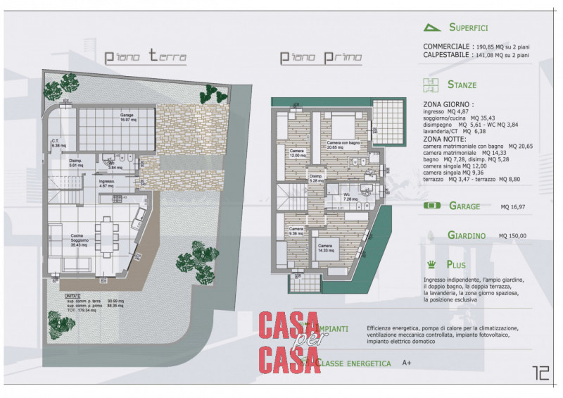 Immagine 3 di Casa bifamiliare in vendita  a Pernumia