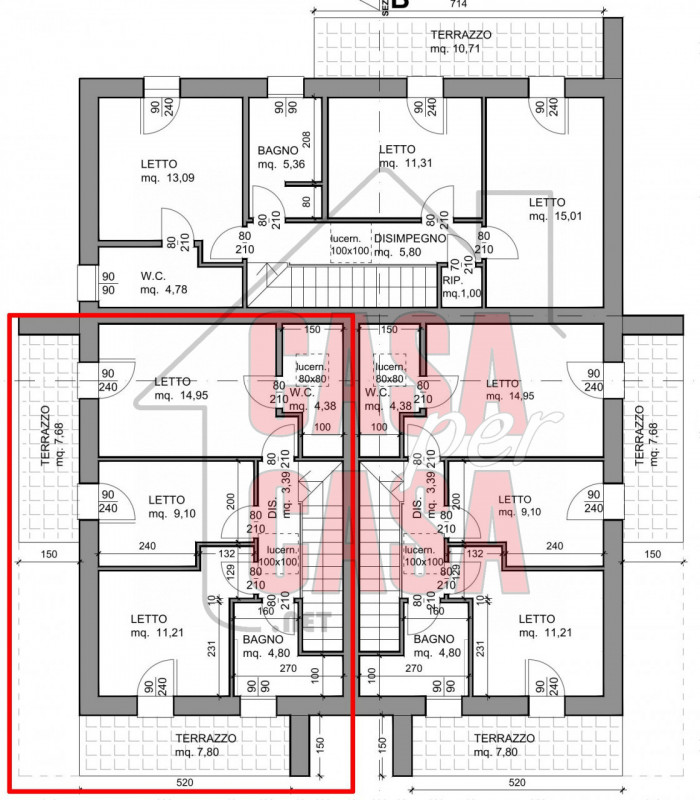Immagine 18 di Casa bifamiliare in vendita  in via colombo a Monselice