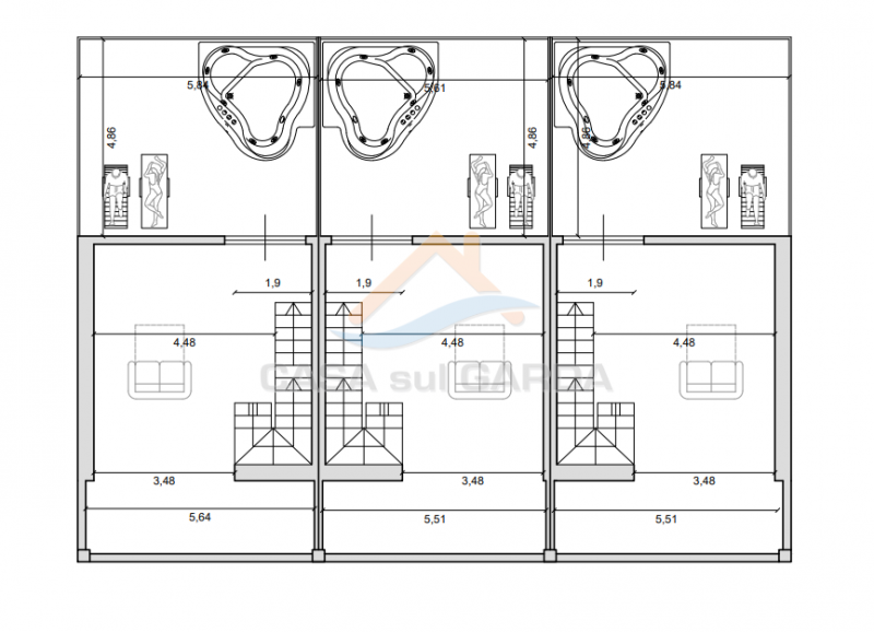 Immagine 10 di Villetta a schiera in vendita  in VIA SPOSETTI a Desenzano Del Garda