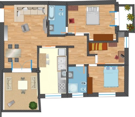 Immagine 3 di Appartamento in vendita  in via curtatone a Corciano