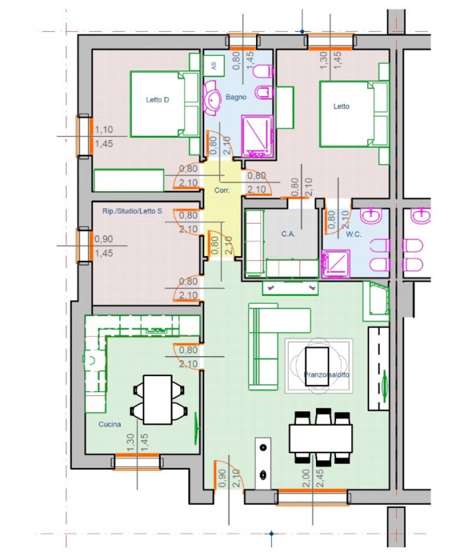 Immagine 3 di Casa bifamiliare in vendita  a Lendinara