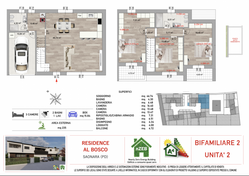 Immagine 34 di Casa bifamiliare in vendita  in Via C. A. Dalla Chiesa a Saonara