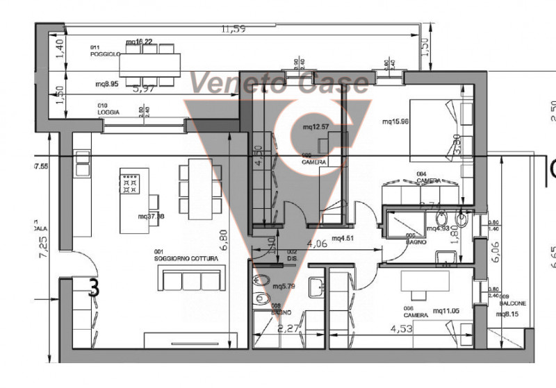 Immagine 11 di Appartamento in vendita  in Via Stradona a Vigodarzere