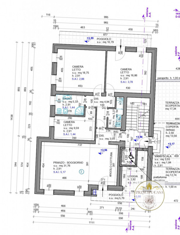 Immagine 7 di Appartamento in vendita  in Via Principe Amedeo a Este