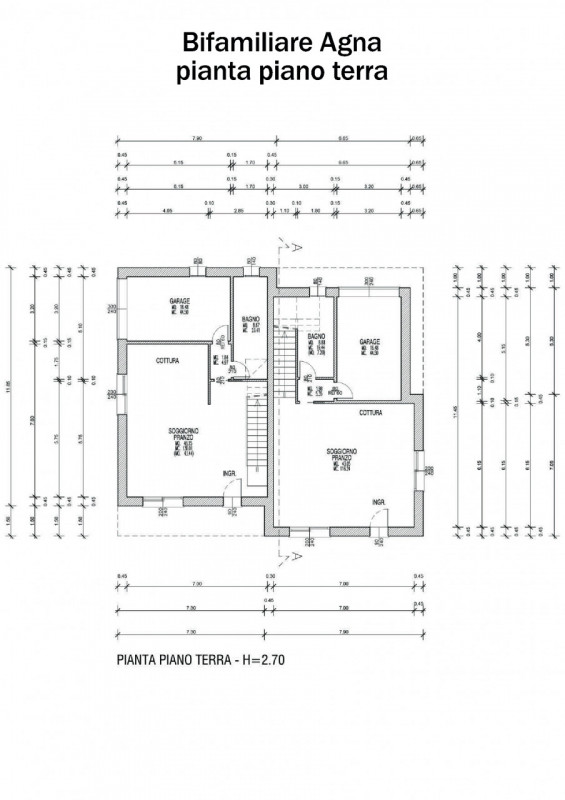 Immagine 4 di Casa bifamiliare in vendita  a Agna