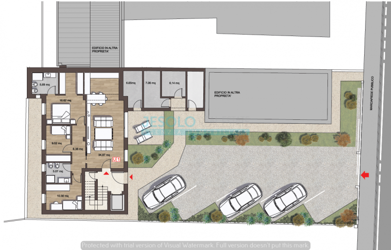 Immagine 4 di Attico in vendita  in Viale Monfenera a Treviso