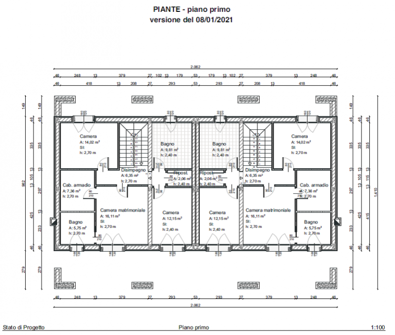 Immagine 14 di Casa bifamiliare in vendita  in via alfieri a Santa Maria Di Sala