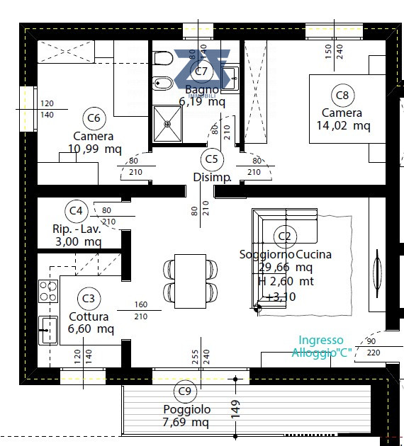 Immagine 43 di Appartamento in vendita  in via san pio x 31 a Castelfranco Veneto
