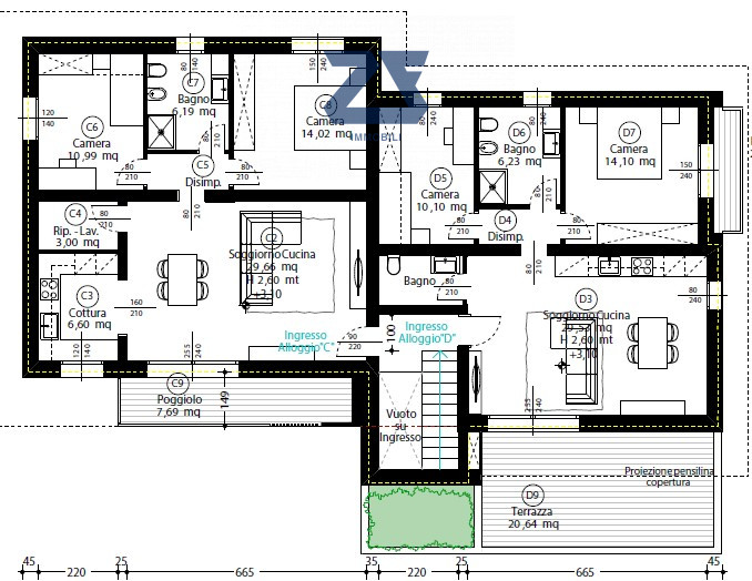 Immagine 45 di Appartamento in vendita  in via san pio x 31 a Castelfranco Veneto