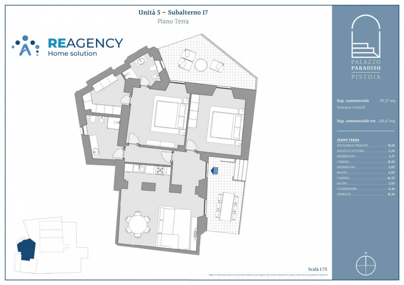 Immagine 30 di Appartamento in vendita  in via XXVII Aprile n. 4 a Pistoia