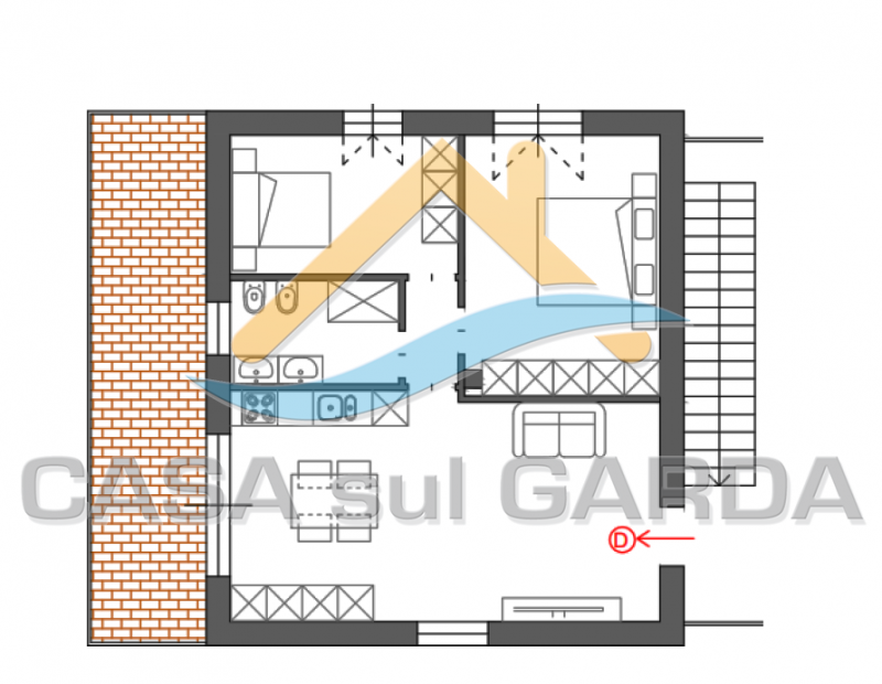 Immagine 11 di Appartamento in vendita  in Via Broglie a Peschiera Del Garda