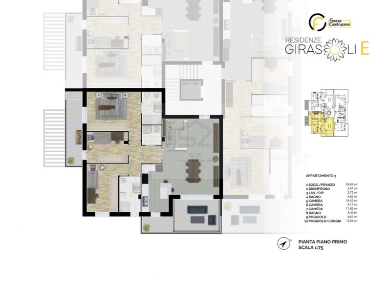 Immagine 4 di Appartamento in vendita  in via brenta albignasego a Albignasego