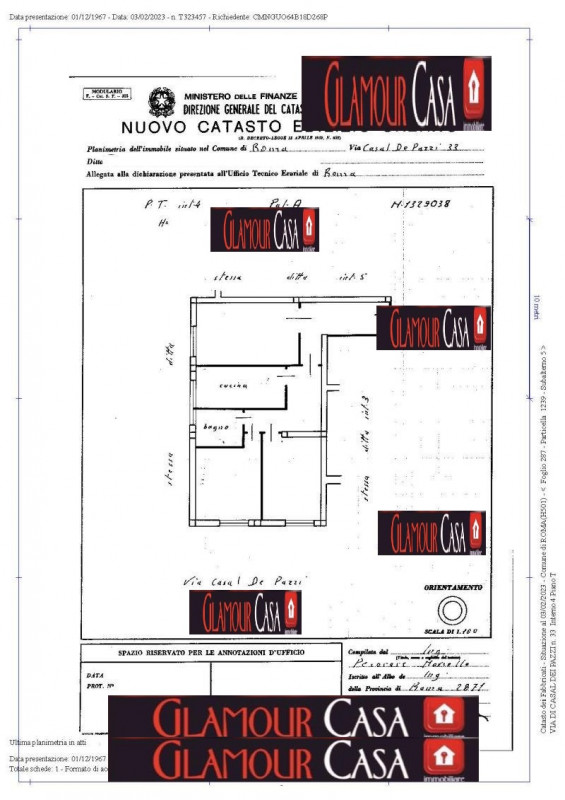 Immagine 17 di Appartamento in vendita  in Via Casal De Pazzi a Roma