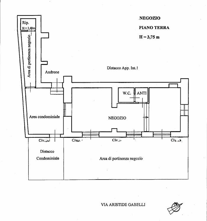 Immagine 12 di Negozio in vendita  in via aristide gabelli a Roma
