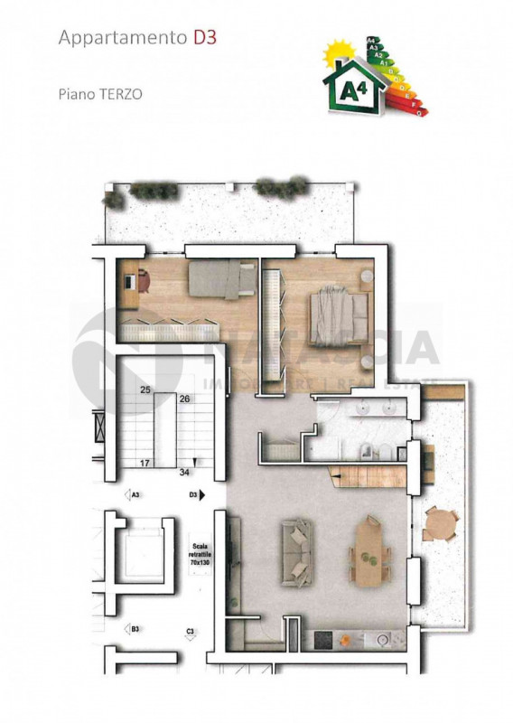 Immagine 4 di Appartamento in vendita  in VIA COLOMBO a Pontassieve