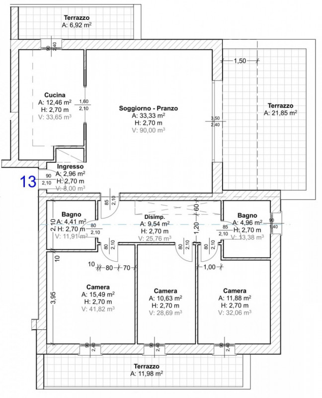 Immagine 24 di Attico in vendita  in Via Primo Levi a Vigodarzere