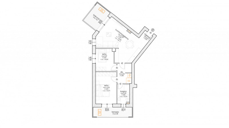 Immagine 4 di Appartamento in vendita  in Via Ida Sangiorgi a Cesena