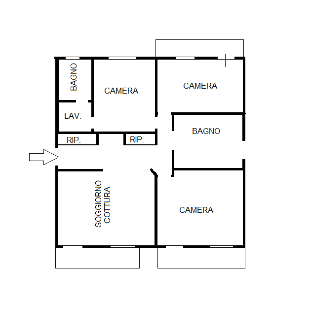 Immagine 6 di Appartamento in vendita  in Via San Martino a Veggiano