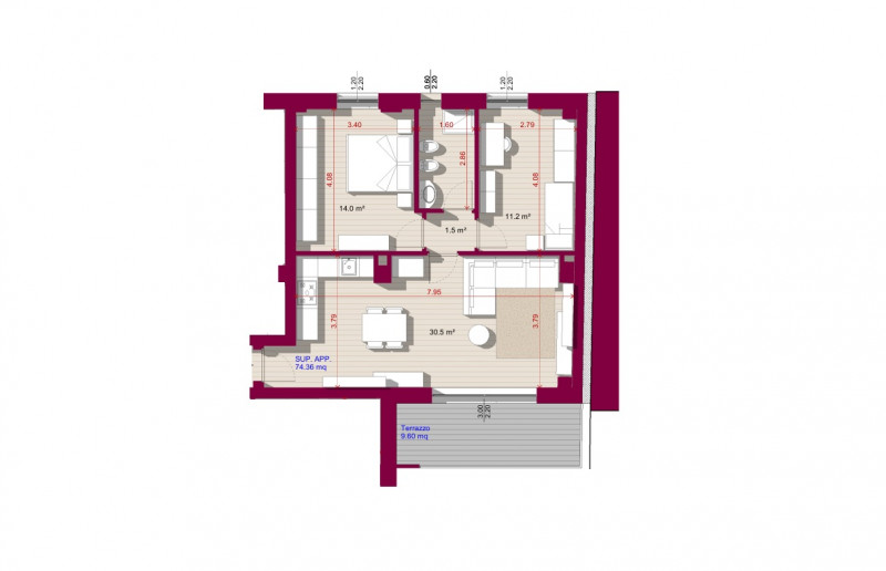 Immagine 14 di Appartamento in vendita  in Via Sertorio Pacifici a Terni