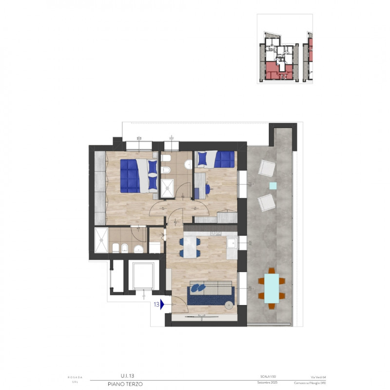 Immagine 10 di Appartamento in vendita  in Via Giuseppe Verdi 64 a Cernusco Sul Naviglio