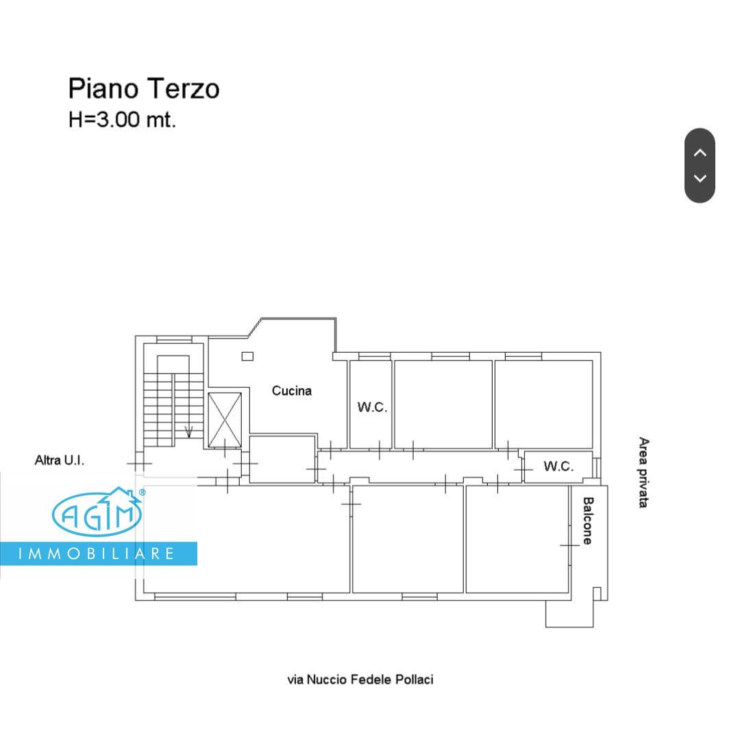 Immagine 39 di Appartamento in vendita  in Via Nuccio Fedele Pollaci 1 a Palermo