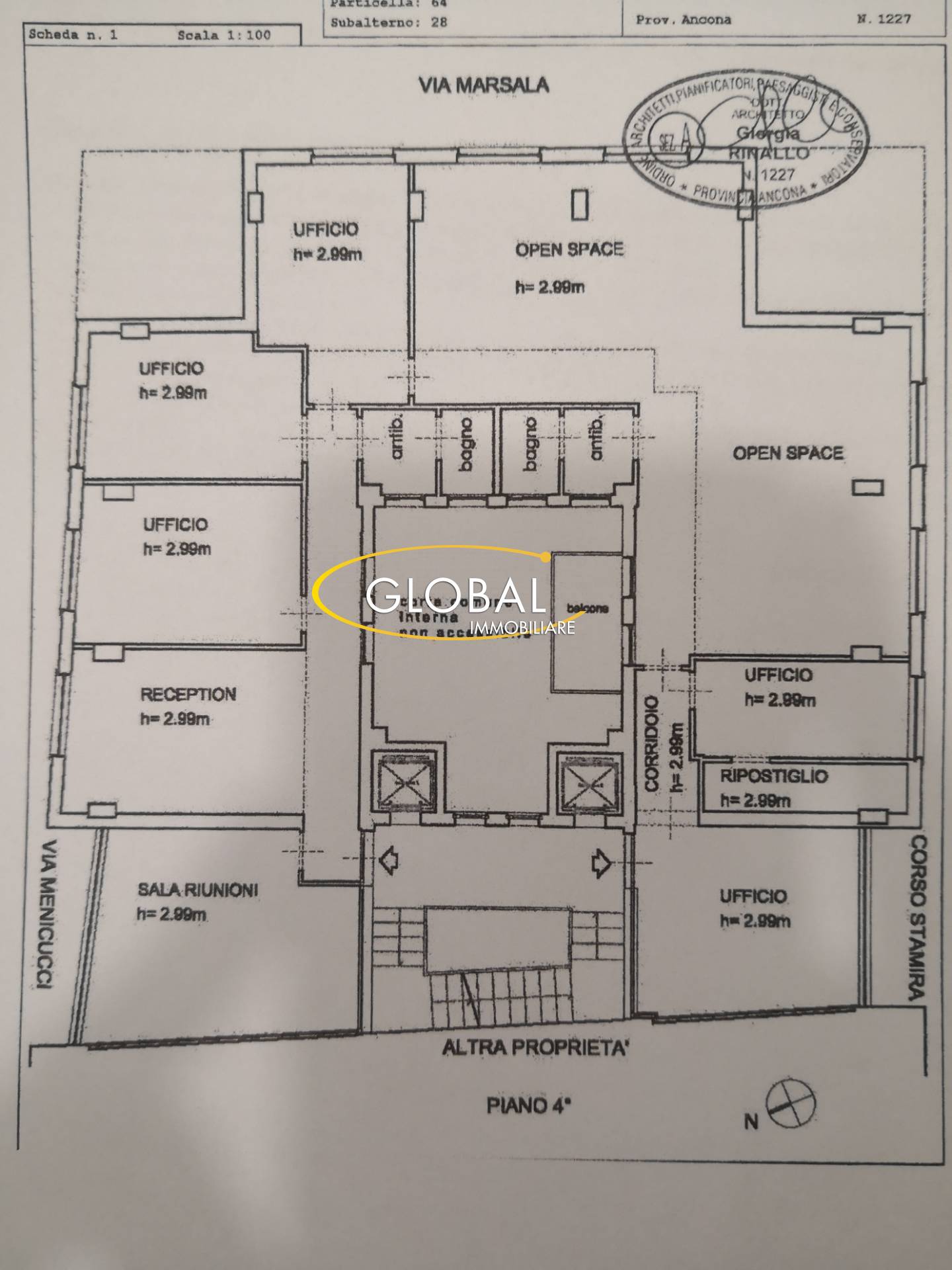 Immagine 16 di Ufficio in affitto  in Corso Stamira a Ancona
