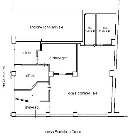 Immagine 10 di Locale commerciale in affitto  in Corso Benedetto Croce 78 a Bari