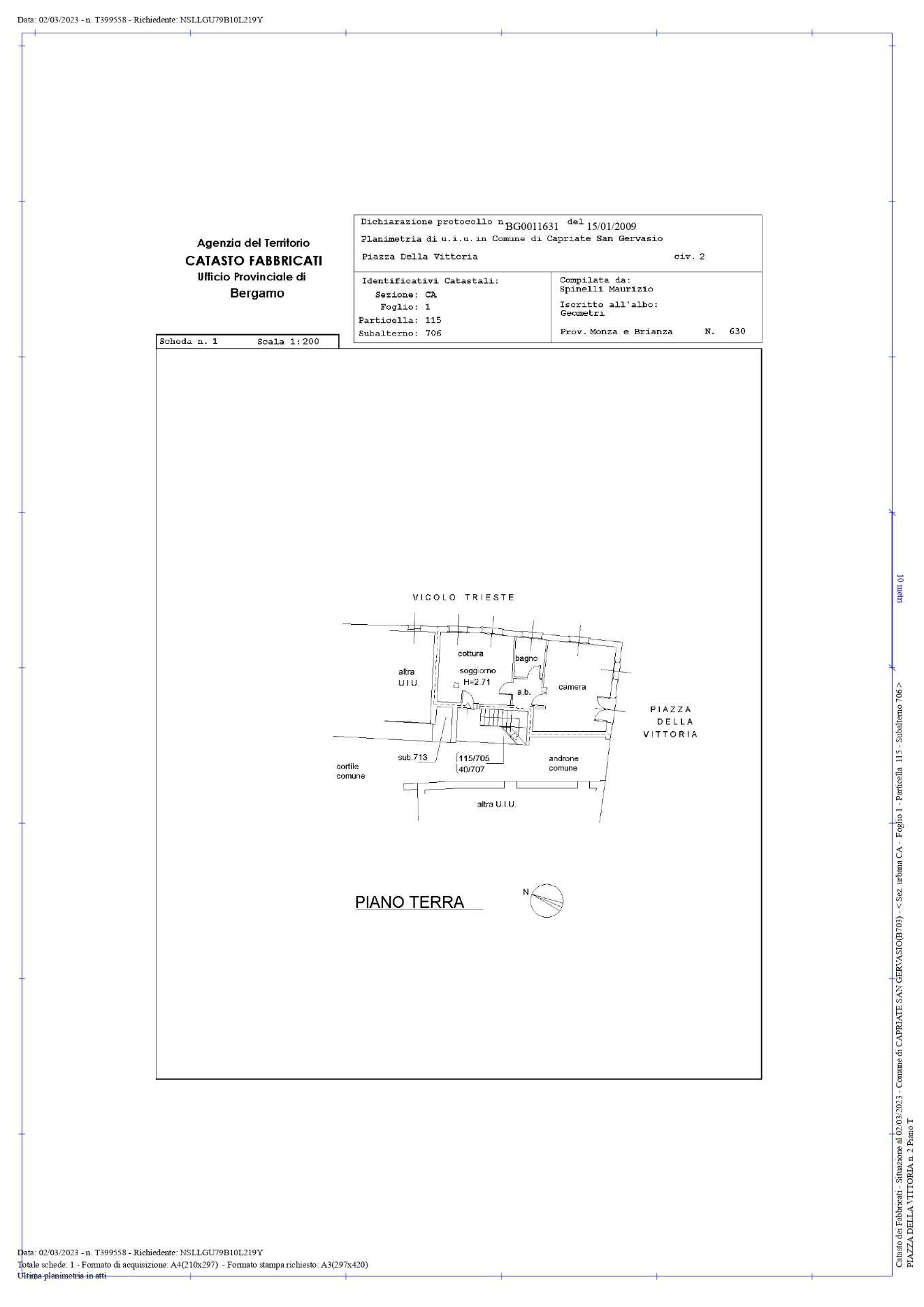Immagine 28 di Appartamento in vendita  in piazza vittoria a Capriate San Gervasio