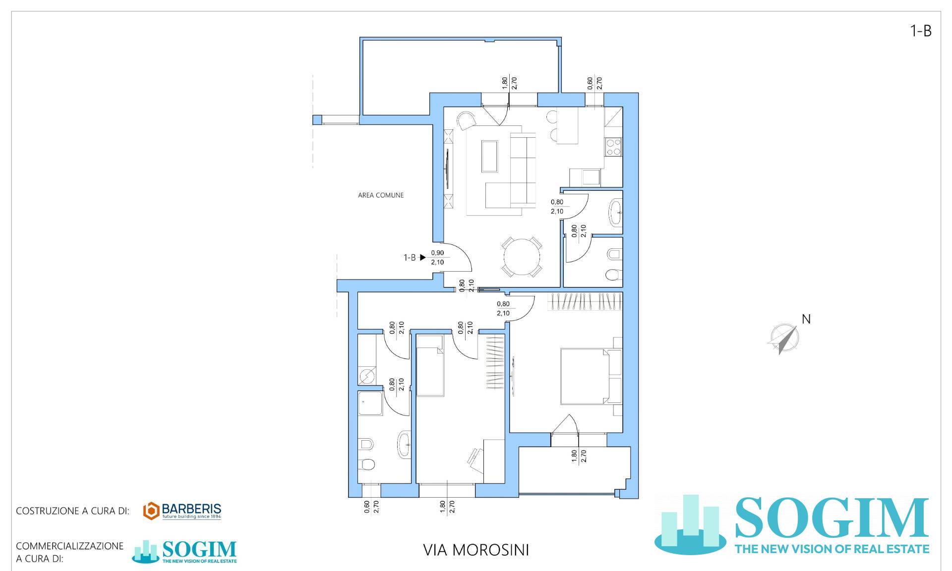 Immagine 13 di Appartamento in vendita  in Via Morosini 28 a Milano