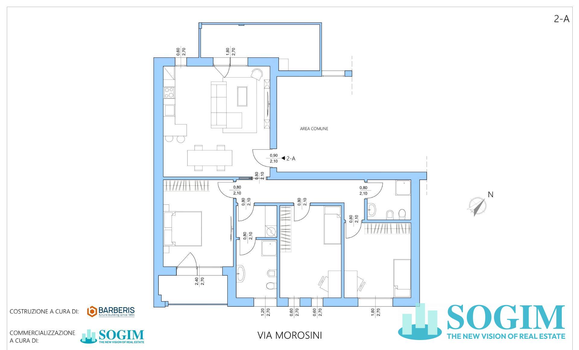 Immagine 13 di Appartamento in vendita  in Via Morosini 28 a Milano