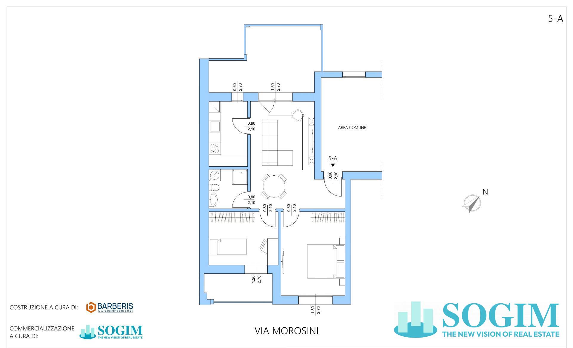 Immagine 13 di Appartamento in vendita  in Via Morosini 28 a Milano