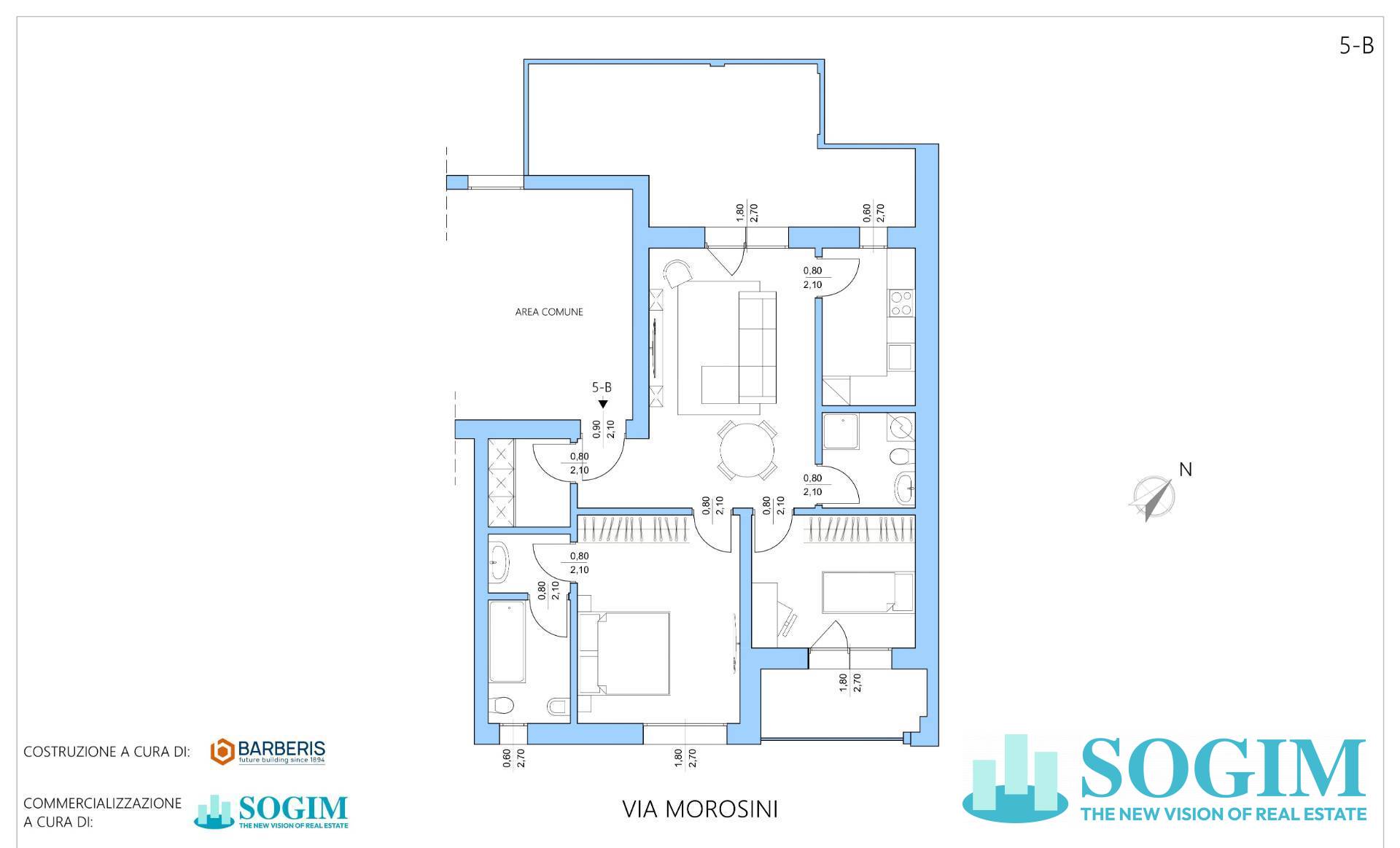 Immagine 13 di Appartamento in vendita  in Via Morosini 28 a Milano