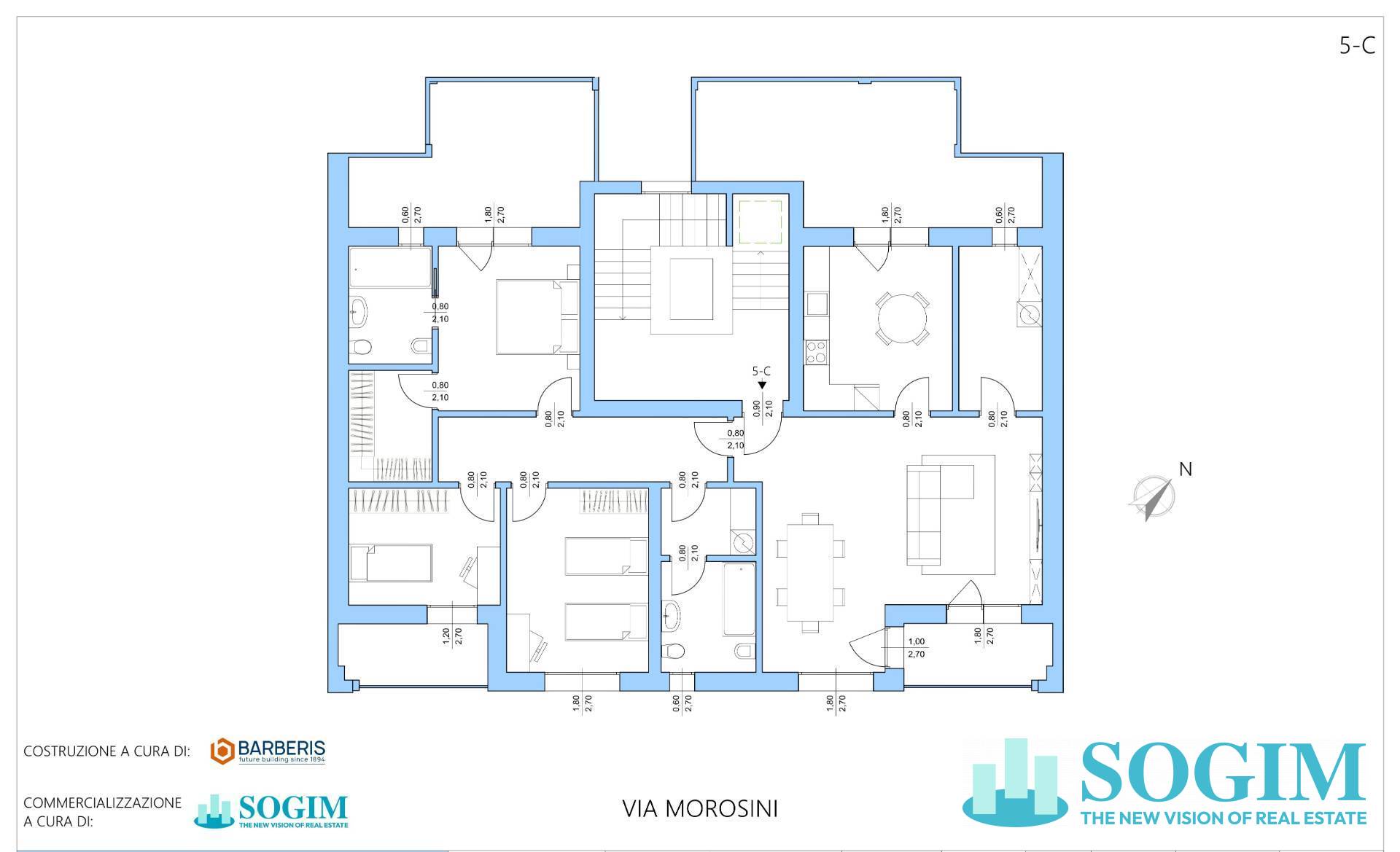 Immagine 13 di Attico in vendita  in Via Morosini 28 a Milano